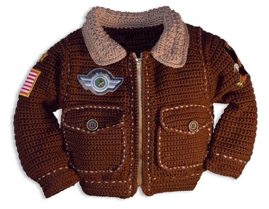 Baby Bomer Jacket - Crochet Pattern