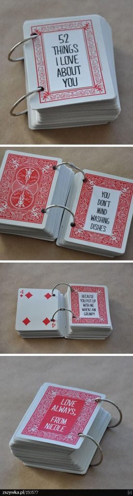 52 things I love about you Card set