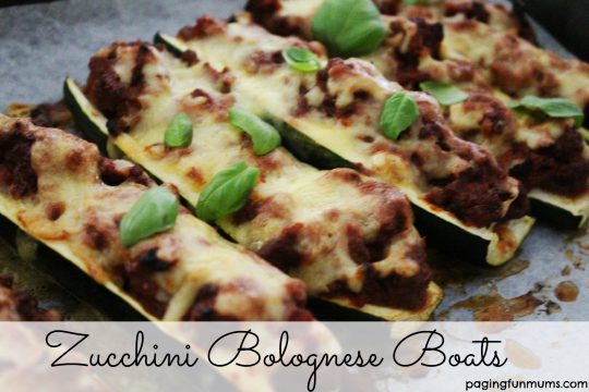 Zucchini Bolognese Boats 1