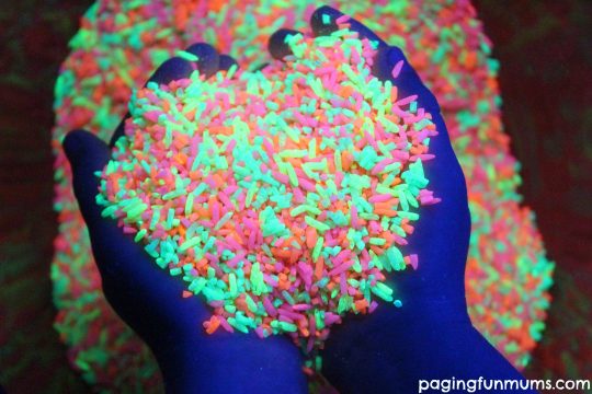 Amazing Glow in the Dark Rainbow Rice