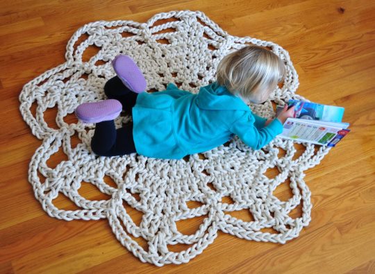 DIY Giant Rope Crochet Rug