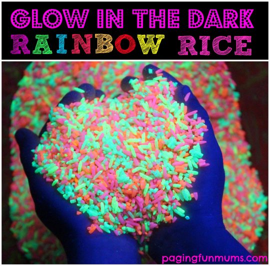 Glow in the Dark Rainbow Rice