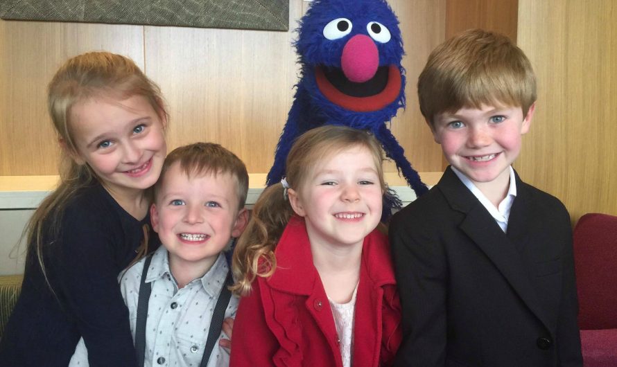 Our kids interviewed the adorable & hilarious Grover!