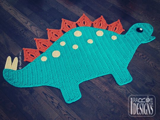 Stegosaurus Dinosaur Rug Pattern - what a FUN Crochet project!