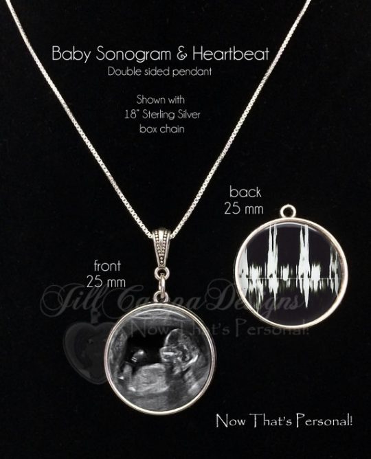 Sonogram Necklace with Heartbeat