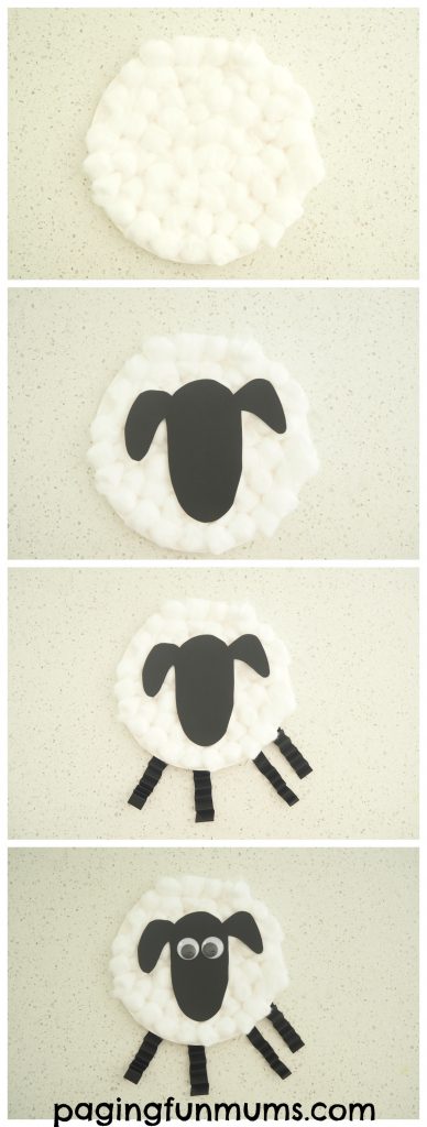 Paper Plate Sheep Craft step by step