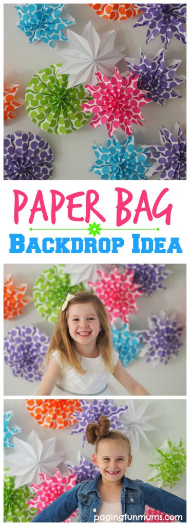 How to turn paper bags into a colourful photo or party backdrop!