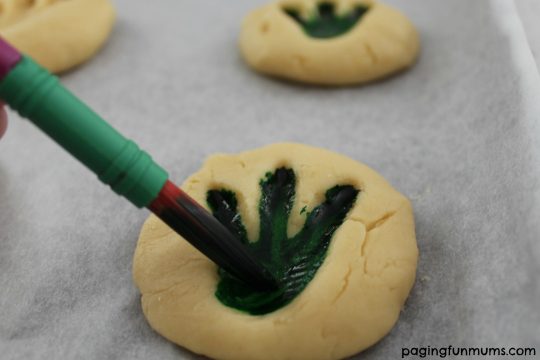 Painted Dino Cookies