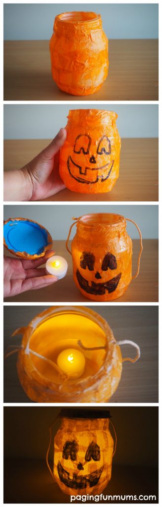 diy-halloween-lantern-using-a-yougurt-tub