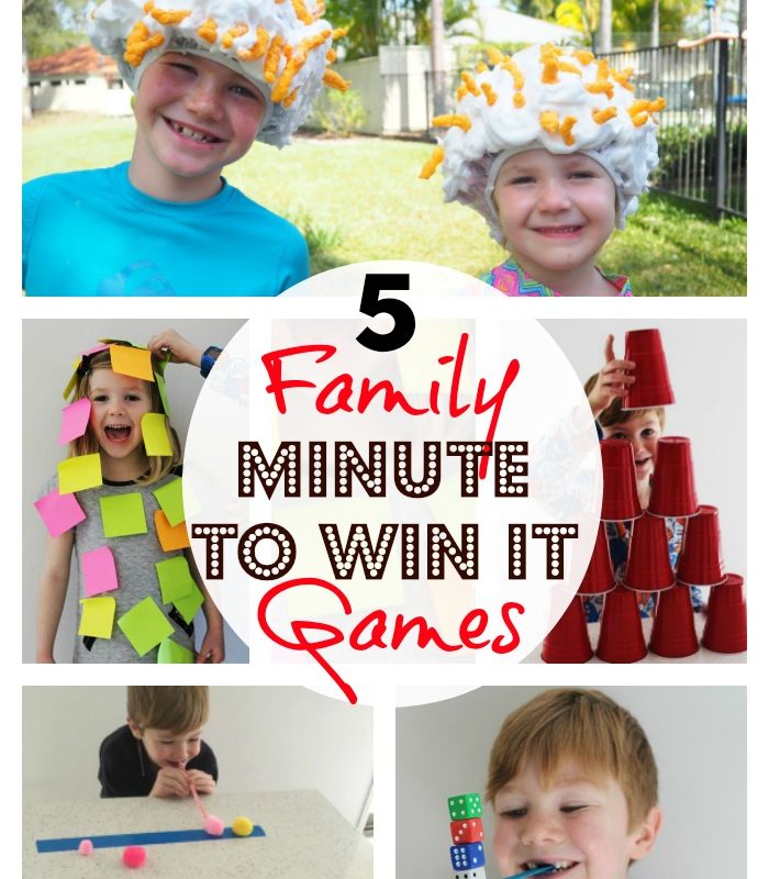 5 Family Minute to Win it Games - Paging Fun Mums